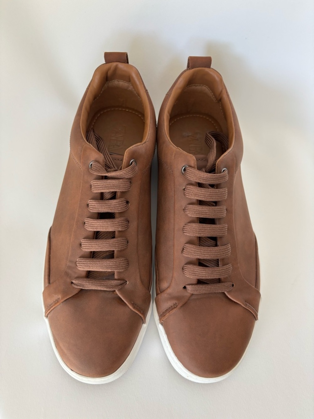 Zara Brown Leather Sneakers